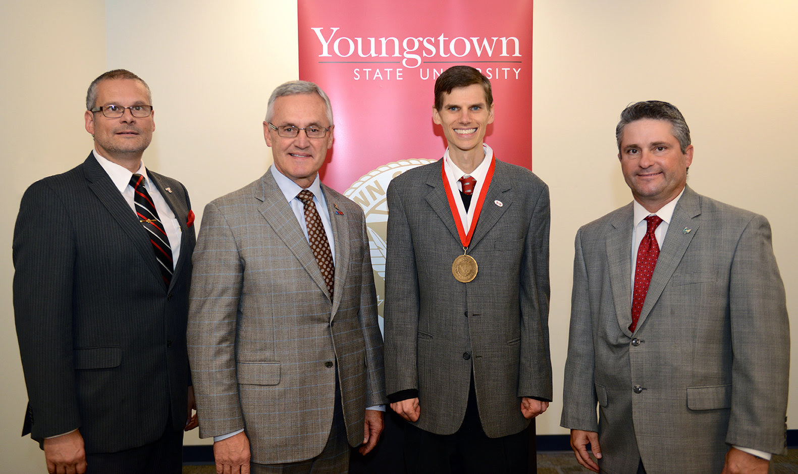 Endowed faculty with President Tressel