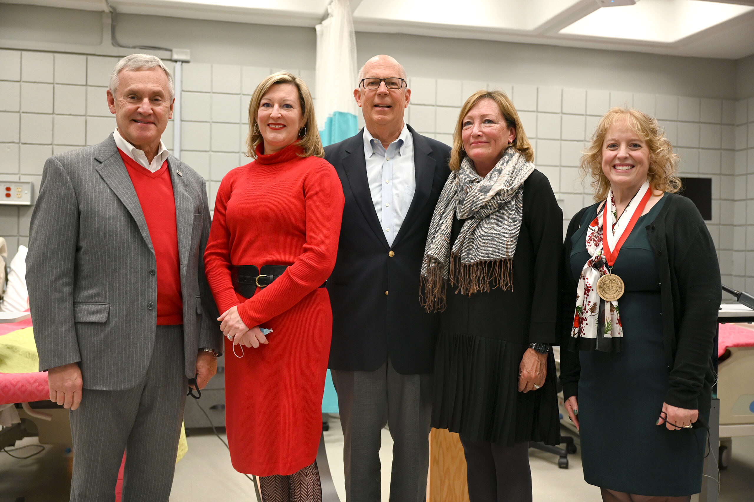 Endowed faculty with President Tressel